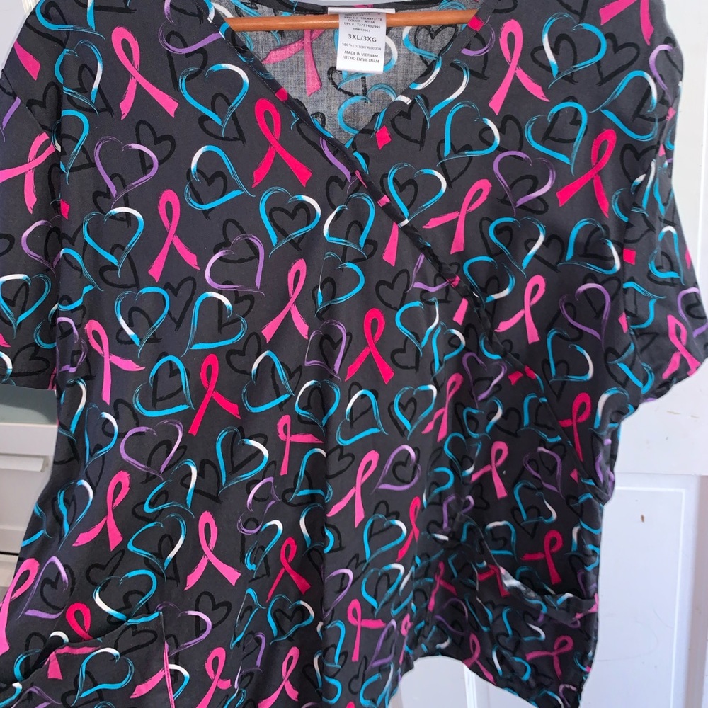 Breast Cancer Awareness Scrub top